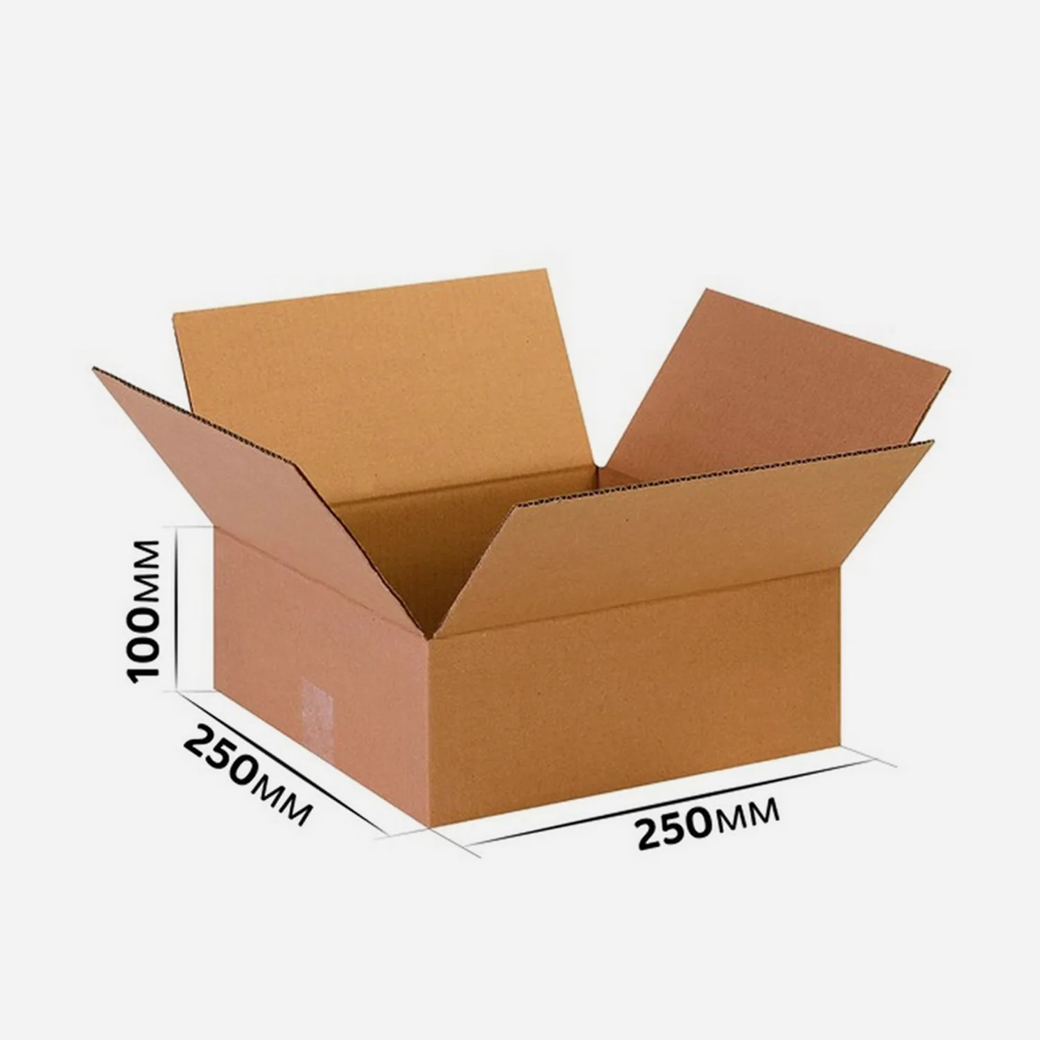 Коробка картонная 250x150x150 мм гофрокартон Т22, Бурый
