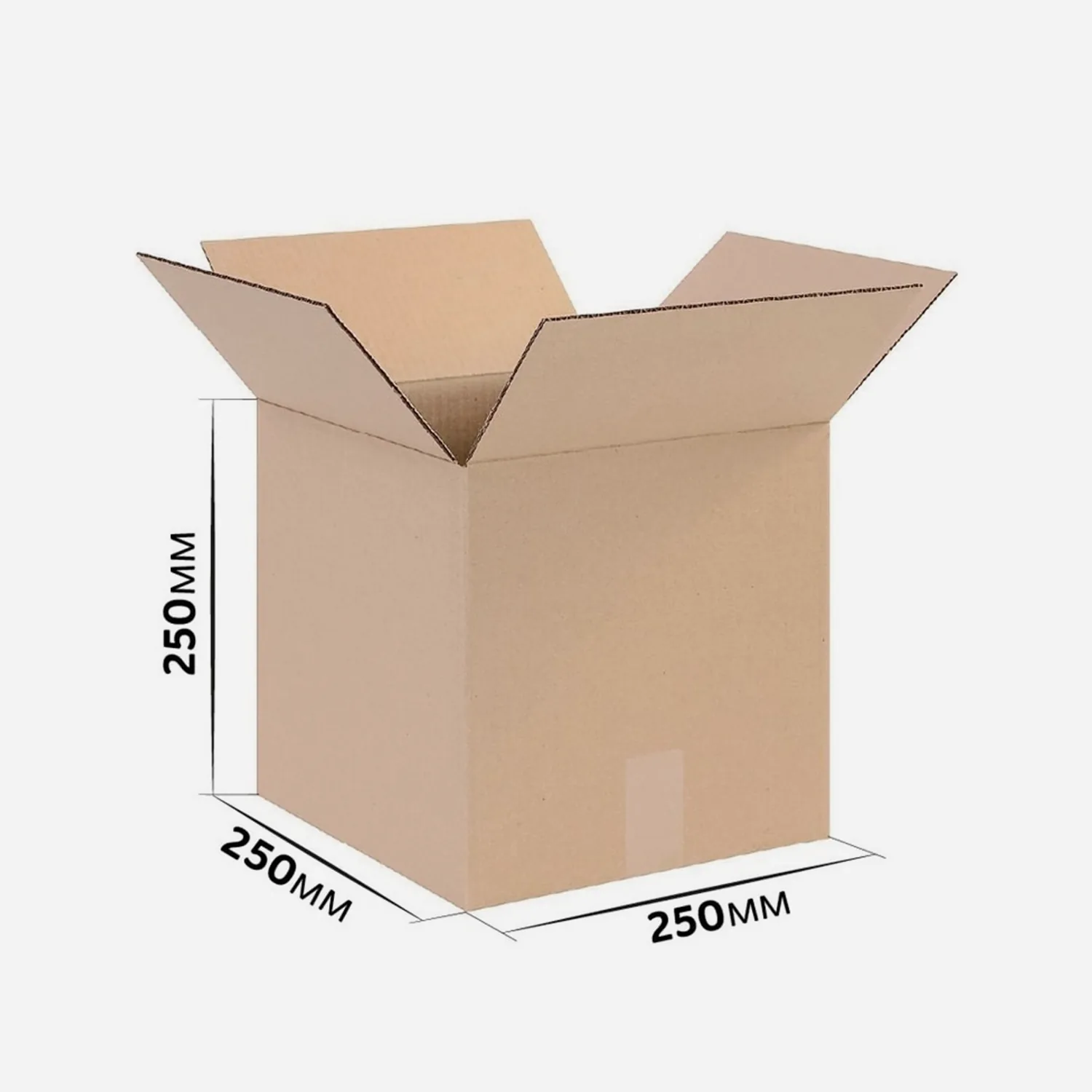 Коробка картонная 250x250x250 мм гофрокартон Т23, Бурый
