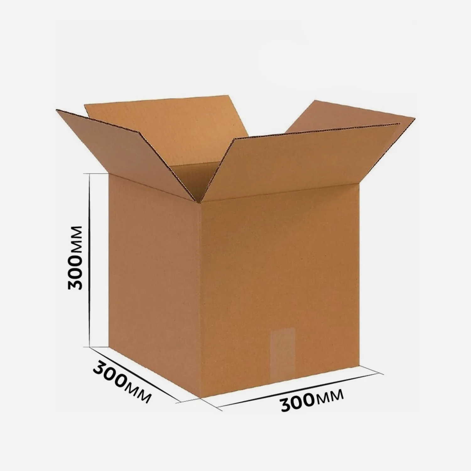 Коробка картонная 300x300x300 мм гофрокартон Т23, Бурый