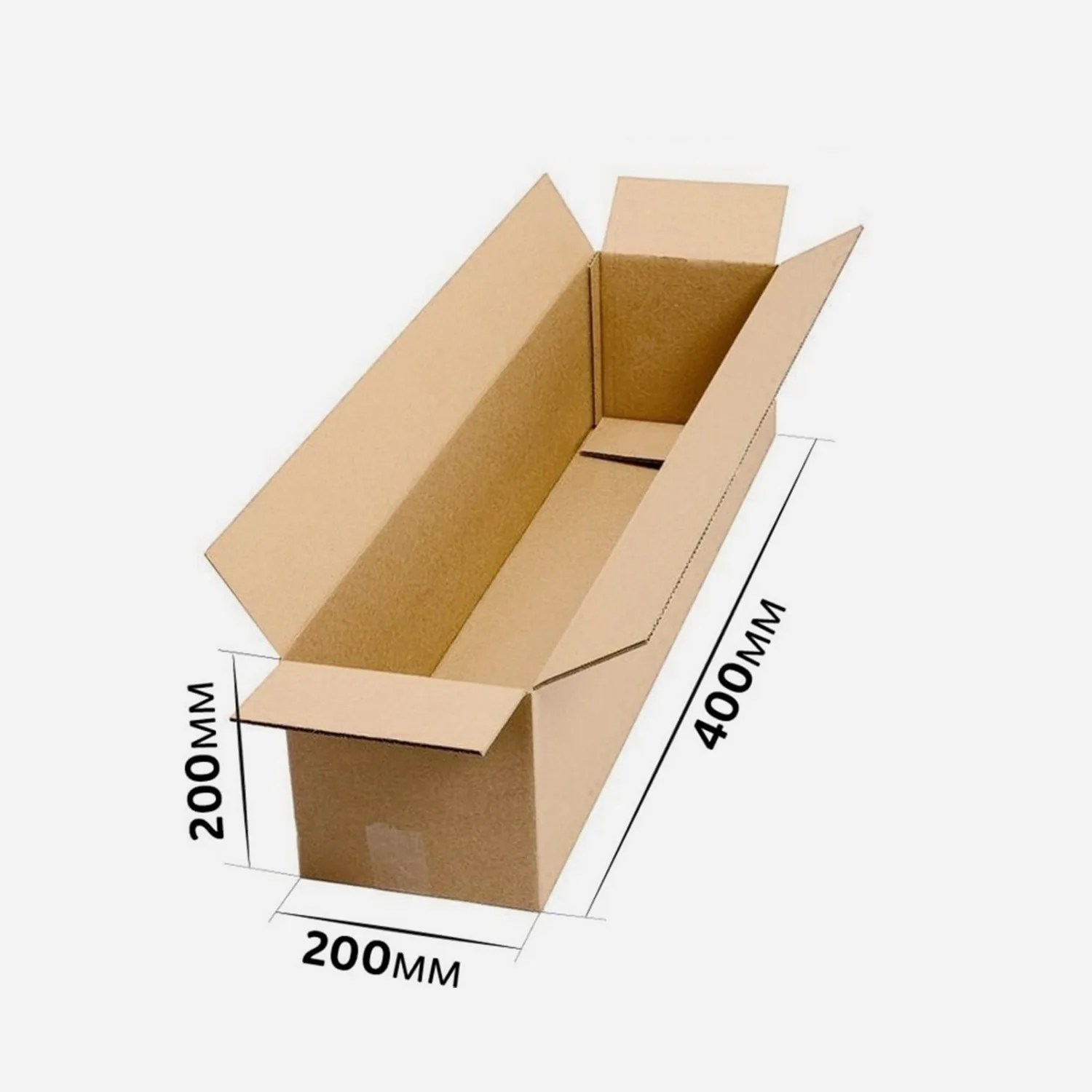Коробка картонная 400x200x200 мм гофрокартон Т23, Бурый